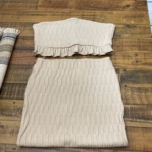 Zara set midi skirt and tube top